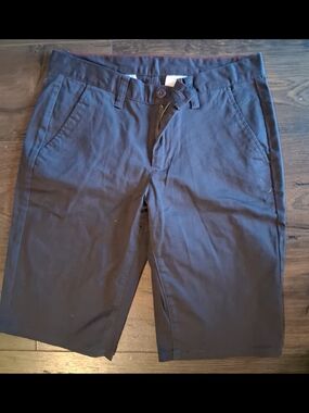 Active USA Men's Dark Navy Flat-Front Shorts
